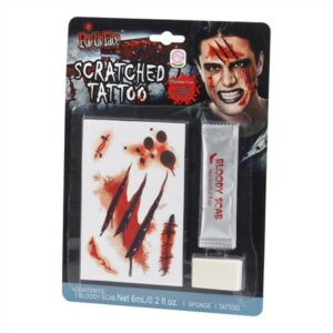 Tattoo & blood scratched