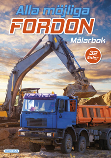 Målarbok alla möjliga fordon 32 sid