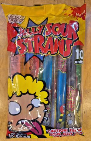 Jelly sour straws