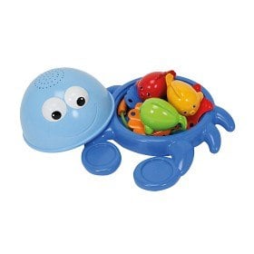 Badkrabba med badleksaker