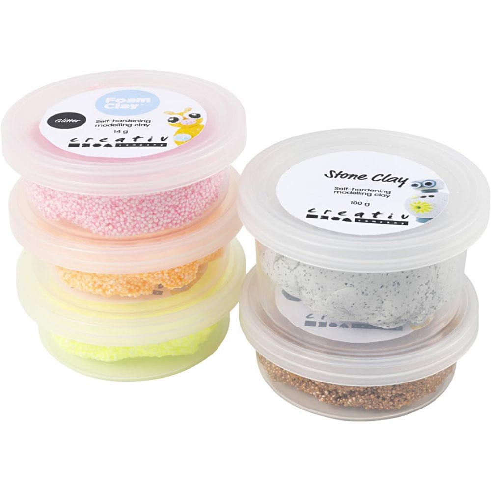 Stone clay mix, röd/orange harmoni, 1 fö - Bild 2