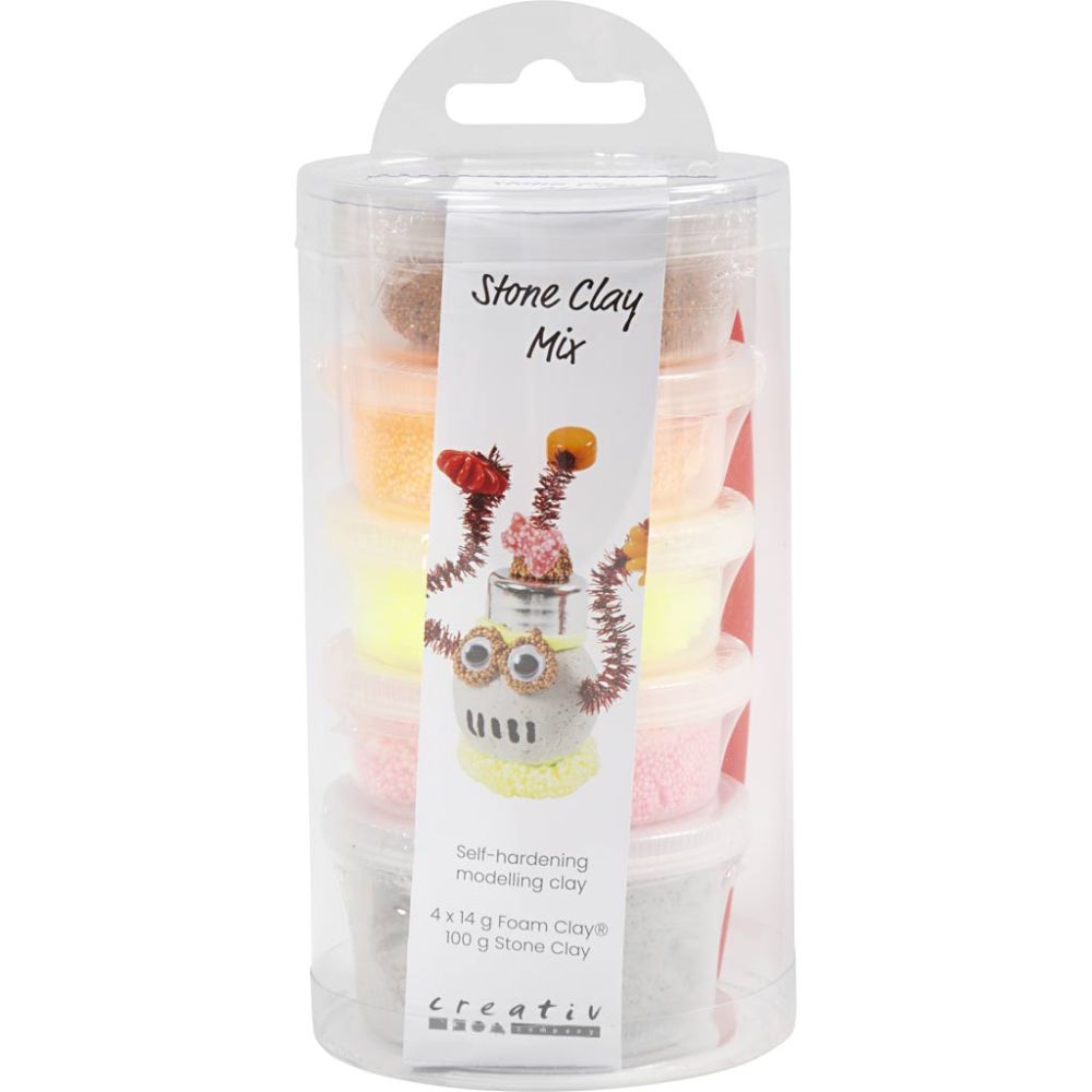 Stone clay mix, röd/orange harmoni, 1 fö - Bild 4