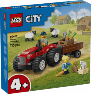 Lego 60461 röd jordbrukstraktor med släp