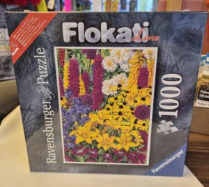 Flokati line pussel med sammet blommor