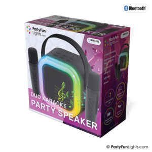 Duo karaoke party speaker - black