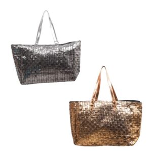 Beachbag silver eller guld