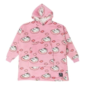 Tupplur jättehoodie rosa 104/122