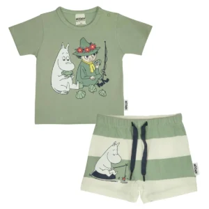 Ledighet shorts set grön/vit